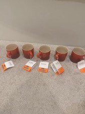 5x Le Creuset Cerise Red Mugs